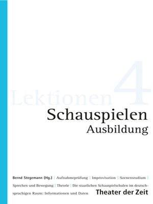 cover image of Schauspielen--Ausbildung